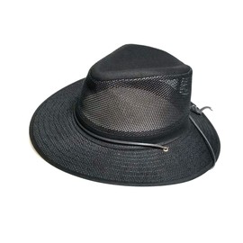tbpersicwT Henschel Aussie Breezer Hat Made in USA, UPF50+, Packable, Boxed (Black, Medium)