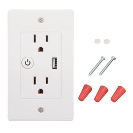 Smart Wall Outlet USB Voice Control Multifunctional WiFi Wall Socket for Home Office  AC