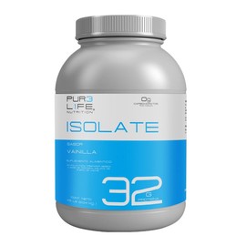 PURE LIFE Protena Isolate 100 Aislada de Suero de Leche Sabor Vainilla 0g de Carb Sin Azcar Aadida En Polvo Pre Post e Intra Entrenamiento 2.04 kg... 