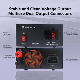 SS-30P 30Amps DC Regulated Universal Compact Bench Power Supply, AC-to-DC Power Convertor, 13.8V Fixed Output, Anderson Connectors & 1/4 inch Bingding Posts Dual Terminals, HAM&Amature Radio