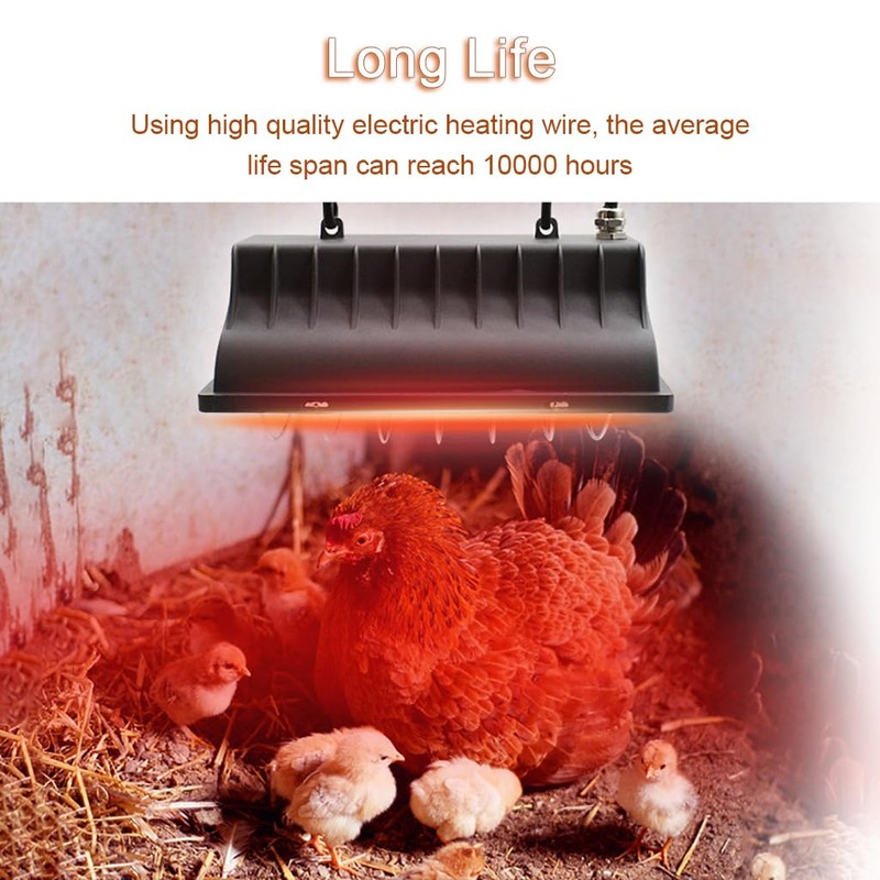 Winter Chicken Coop Heater,Waterproof Heating Lamp for Chicks Ducks Pets