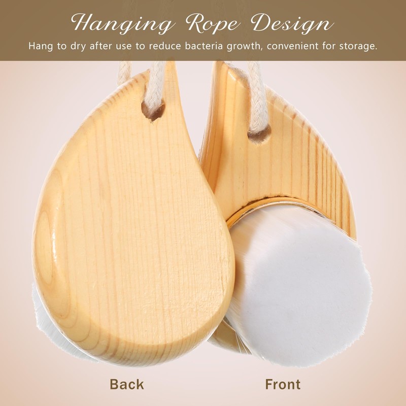 QFGasre 2pcs Soft Bristle Face Cleansing Brush Manual Face Brush