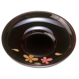中西 Crafts 溜 kurodaruma 茶托 Cherry Set of 5 4460012 