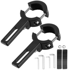 liangren 20 mm - 38 mm Motorcycle Headlight Mount Brackets, 2 Pieces Adjustable Motorcycle Light Holder, Universal Mounts for Motorcycle Headlights