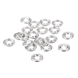 sourcing map M5 Washer 4.6mm I.D. 12mm O.D. Internal Tooth Lock Washers Push-On Locking Speed Clip 304 Stainless Steel 20pcs
