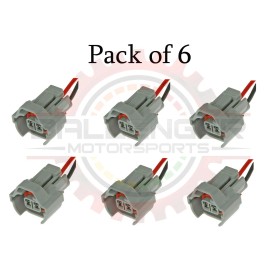 BALLENGER MOTORSPORTS (Pack of 6) 2 way Connector Pigtail for Nippon Denso Type Injector