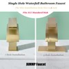 JXMMP Waterfall Faucet for Bathroom Sink, Single Hole Bathroom Faucet