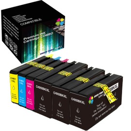 Green Toner Supply (Pack of 6) Compatible 950/951 950 951 950XL 951XL Ink Cartridge [950XL(3xBlack) + 951(CYM), Extra 2 Black] for Printers Officejet Pro 8100 8600 8620 8630 8660, Sold by GTS