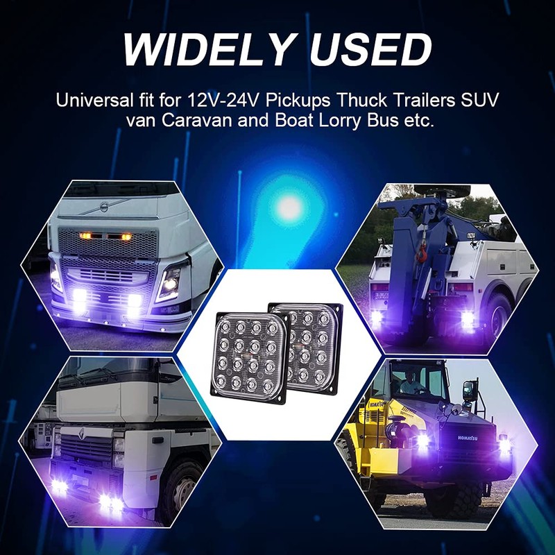 X-STYLE Truck Warning Strobe Light Blue HI lo Strobe Emergency