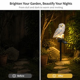 Solar Owl Garden Light for Outdoor Decor – Waterproof LED Animal Statue for Patio, Lawn & Pathways