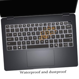 2 PCS Keyboard Cover for 2026 2025 Dell Pro 14/14 Plus/14 Max PC14250 PC14255 PB14250 PB14255 MC14250 MC14255 14'' (NOT FIT Dell Pro 14 PA14250) US Keyboard Skin-Black+Clear