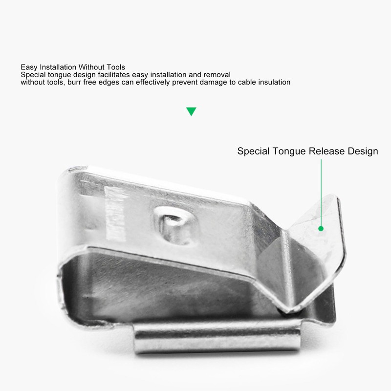 50 Pcs Solar Panel Cable Clip Barb Design Smoothly Edge
