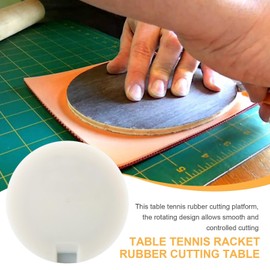 Racket Rubber Cutting Board,Table Tennis Racket Rubber Cutting Table Cutting Board | Sturdy 360 Degree Rotatable Pong Accessories for Players, Beginners