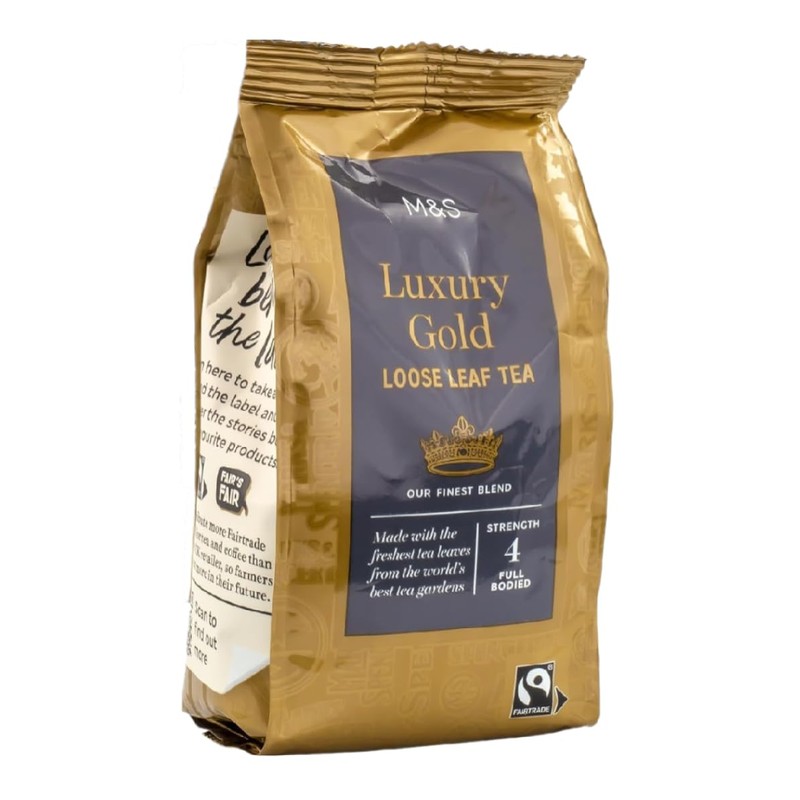 M&S Luxury Gold Loose Leaf Tea, Full Bodied, Finest Blend,