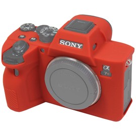 Easy Hood Camera Case for Sony Alpha 7R IV A7R IV A7RIV A7RM4 ILCE-7RM4 Digital Camera, Anti-Scratch Soft Silicone Rubber Protective Camera Cover Protector Skin (Red)