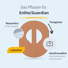 MySweetStitch - Guardian Enlite 3/4 Overpatch 10 x Oval Fixation Plasters, Extra Strong Hold Over the Sensor, Waterproof and Skin-friendly, Hypoallergenic, Made in Germany, Purple
