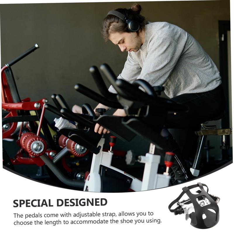 WHAMVOX 1 Pair Dynamic Skid Exercise Bike Pedals Lightweight with