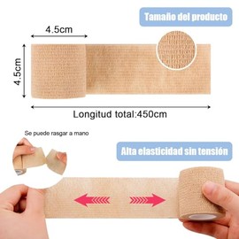 NIAWEA Vendaje Deportivo Autoadheribl 12 Roll,Vendaje Cohesivo Elástico no Tejido,Cinta Cohesiva para los Dedos 5CM X 4.5M para Estiramiento Atlético,
