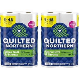 Quilted Northern Ultra Soft & Strong Toilet Paper, 8 Super Mega Rolls = 48 Regular Rolls, 5X Stronger*, Premium Soft Toilet Tissue - Color: 438 sheet (Pack of 16)