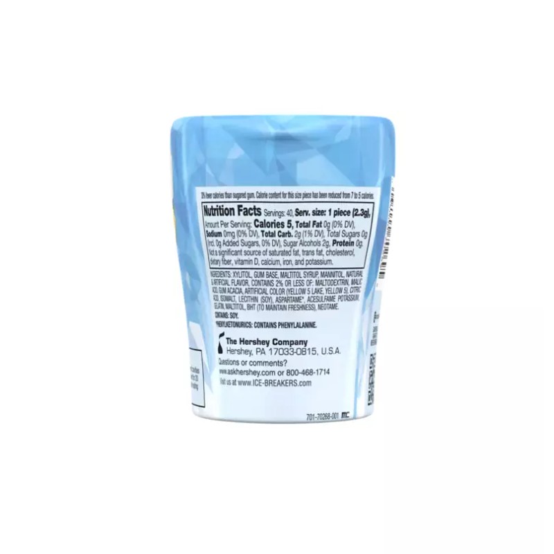 ICE BREAKERS ICE CUBES Piña Colada Sugar Free Gum 40