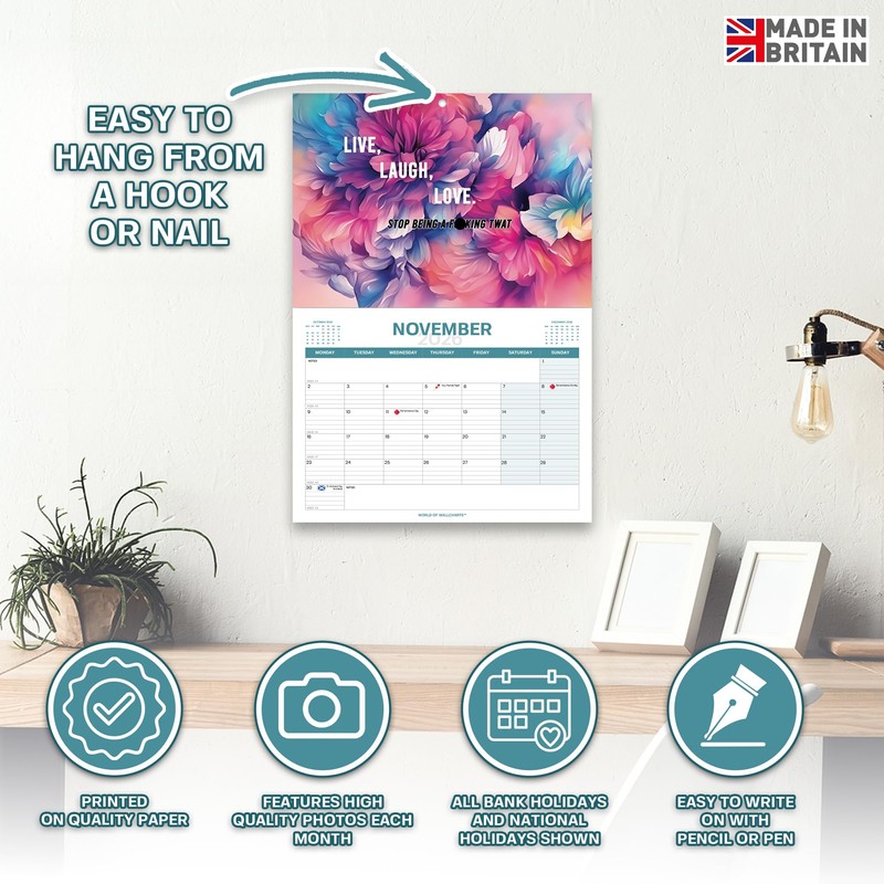 2026 Wall Calendar Joke Gifts For Her - Month to