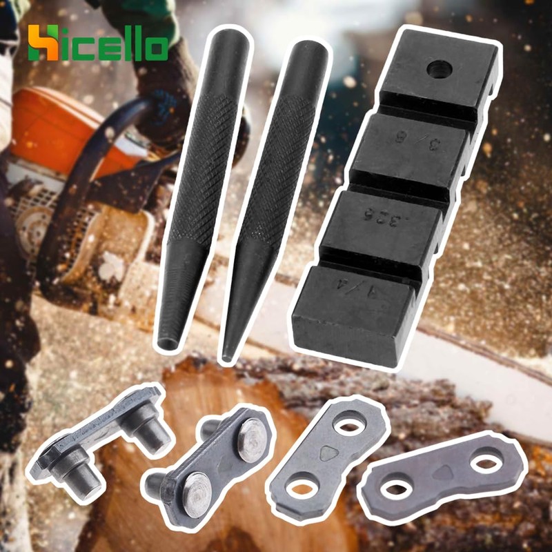 Hicello 3PCS Pocket Chainsaw Breaker Chain Saw Repairing Mending Tool