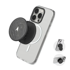 RHINOSHIELD Grip O (MagSafe Compatible) | Grip with Fold Out Holder for MagSafe Compatible Phone Cases, Portrait and Landscape, Phone Holder, Smartphone Accessories - Compass of Mind