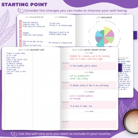 Clever Fox Self-Care Journal – Wellness & Daily Reflection Notebook – Mental Health & Personal Development Journal – Self-Care, Meditation & Mood Journal for Women & Men – Large (Purple)