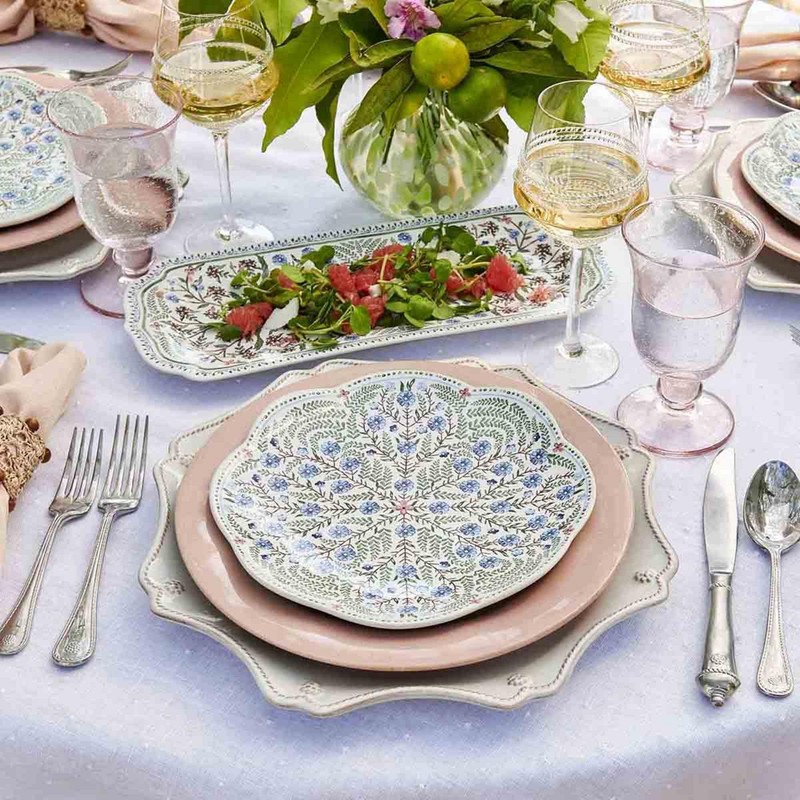 Juliska Villa Seville Place Setting (Chambray, Scalloped Side/Cocktail Plate Set/4)