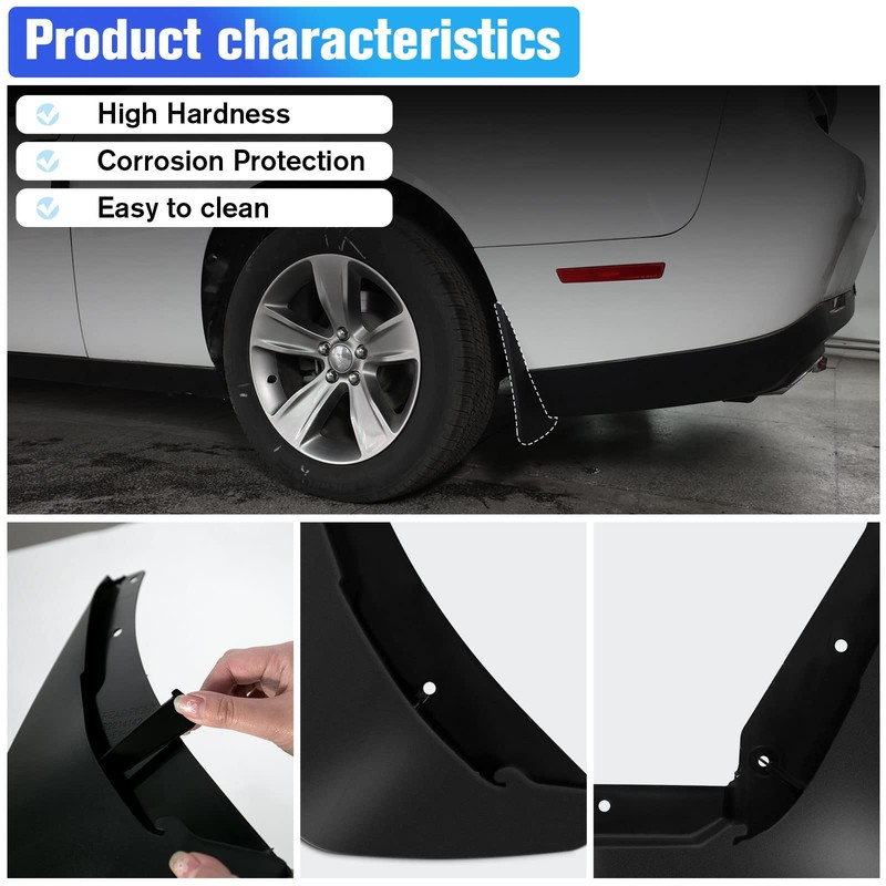 LitMiRaCle Guardabarros para salpicaduras, compatible con Dodge Challenger 2015-2023, juego