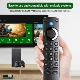 Replacement AMZ Voice Remote Control Pro Work for Most AMZ TV Streaming Media Player/AMZ Smart TVs, Including Remote Finder, tv Controls, Headphone Buttons and Multiple Functions in one