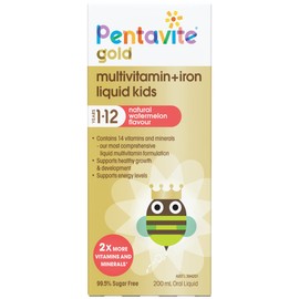 Pentavite gold Multivitamin + Iron liquid kids 200mL