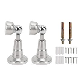 1 Pair RV Door Holder Stainless Steel Silent Hydraulic Spring Shock Absorbent Door Stopper for Motorhome Trailers Camper Silver