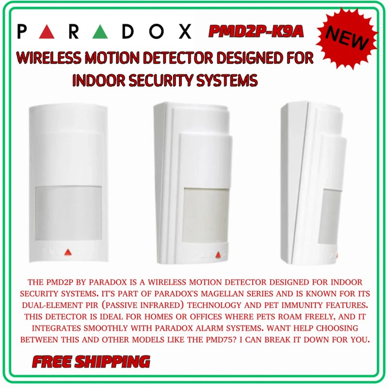 Paradox PMD2P - Wireless PIR Motion Detector With Built-in Pet