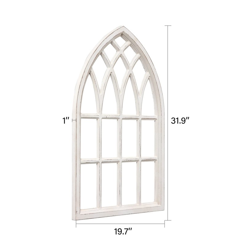 Sintosin Rustic Arched Window Frame 20 x 32 Inch, Hanging