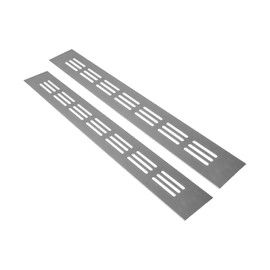 Vent Systems 40 x 300 mm Pack of 2 Silver Aluminium Ventilation Grilles HVAC, Heating, Cooling and Ventilation Applications. Indoor and Outdoor Vent Cover