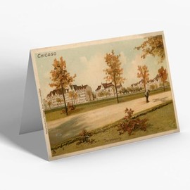 GREETING CARD - Vintage Illinois USA - Chicago. The University