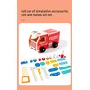 34PCS Kids Wooden Truck Tool Set for Toddlers Age 3