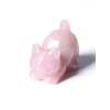 JSDDE Rose Quartz Crystal Cat Figurine for Cat Lovers Cute
