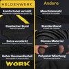 HELDENWERK 10 Pairs of Men's Premium Work Socks, Reinforced Work