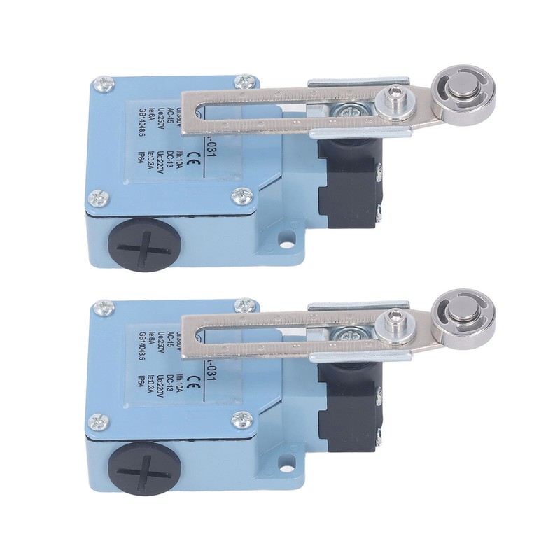 2Pcs Momentary Limit Switch Adjustable Roller Micro Limit Travel Switch