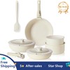 [LIVE] 12-Piece Ceramic Nonstick Cookware Set, Detachable Handle Pots and