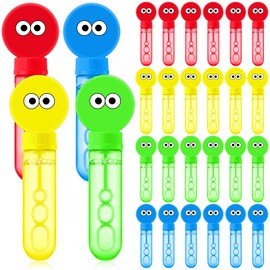 Rotatingpals 24 Pcs Street Themed Bubble Wands Colorful Mini Bubble Party Favor Toys for Kids Toddlers Birthday Goodie Bag Stuffer Filler Outdoor Classroom Reward Gifts (Red, Yellow, Blue, Green)