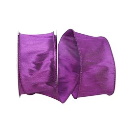 Reliant Ribbon 92975W-910-40F Dupioni Supreme Cinta de borde con alambre, 2-1/2 pulgadas x 10 yardas, ciruela