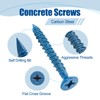 ANCHOREASE 3/16″×1-1/4″ (200Pcs) Flat Head Concrete Screw Anchor, Blue Screw,