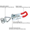 FOCCTS GH-4001 Toggle Catch Latches,12 PCS Metal Toggle Clamp, 100kg/220lbs,