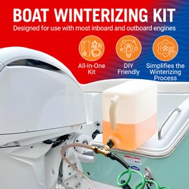 Boat Winterizing Kit and RV Winterizing Kit, 5-Gallon Antifreeze Tank with Hose and Adapters, for Marine Engines, Outboard Motors, RVs, Campers, and Winterization Flushing