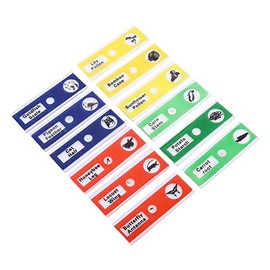 12pcs Microscope Slides Biology Plastic Prepared Microscope Slides Lab Specimens Portable Educational Microscope Slides(Mixed Pack)