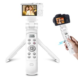 Hanpusen Tripod for Nikon Camera, Shooting Grip with Shutter Release - Rechargeable Wireless Remote Control with OLED Screen for Nikon Z f/Z5 II/Z50/Z5/Z30/Z6 II/Z7 II/Z50 II/B600/A1000 - for Vlogging