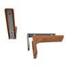 Shelf Support Brackets with Covers 240mm Invisible/Concealed Fixings Brown